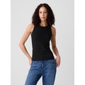 Ribbed High Neck Tank