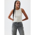 Ribbed High Neck Tank