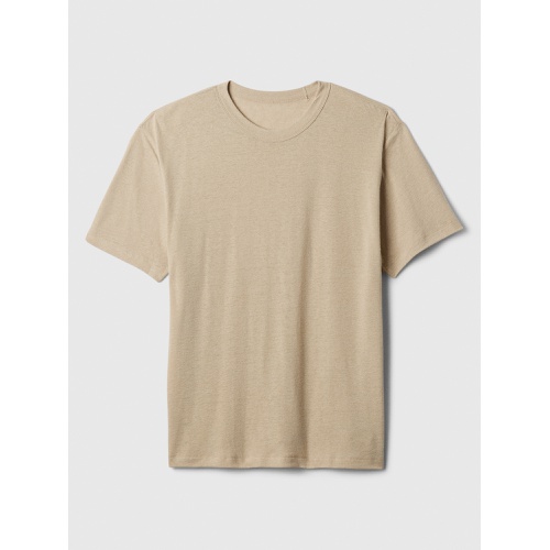 갭 Relaxed Linen-Blend T-Shirt
