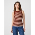 Ribbed High Neck Tank