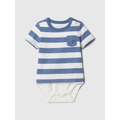 Baby Organic Cotton Stripe Pocket Bodysuit