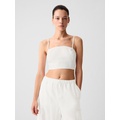 Linen-Cotton Cropped Tube Top