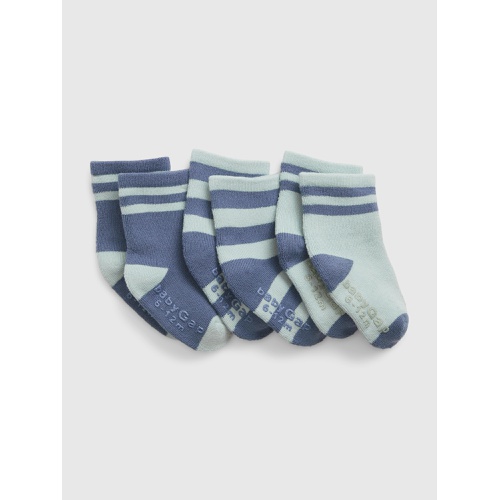 갭 Baby First Favorites Organic Cotton Crew Socks (3-Pack)