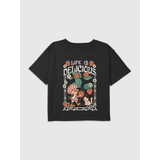Kids Strawberry Shortcake Life Is Delicious Graphic Boxy Crop Tee
