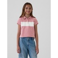Kids Pique Cropped Polo Shirt