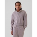 Kids Vintage Soft Half-Zip Cropped Pullover
