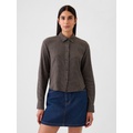 Cropped Flannel Shirt