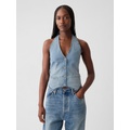 Denim Halter Vest