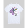 Toddler Peanuts 4th Birthday Short Sleeve Graphic T-Shirt