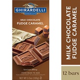 Ghirardelli Milk Chocolate Fudge Caramel bar, 3.5 oz (Pack of 12)