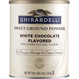 Ghirardelli Chocolate Sweet Ground White Chocolate Flavor Beverage Mix, 50 Ounce Canister