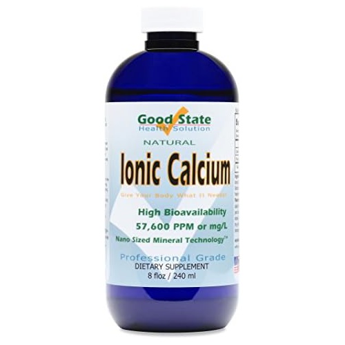  Good State Liquid Ionic Calcium (96 servings at 144 mg elemental, plus 2 mg fulvic acid - 8 fl oz)