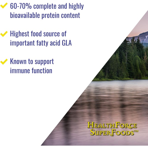  HealthForce SuperFoods Spirulina Manna - 450 VeganCaps - Certified Spirulina, Superfood - Plant-Based Protein, Rich Source of Vitamin A - Non-GMO, Gluten Free - 90 Servings