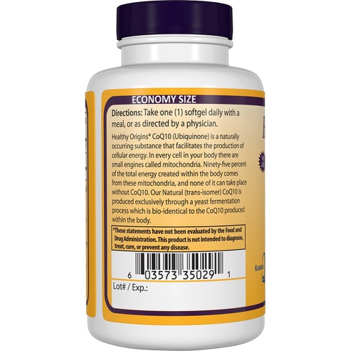  Healthy Origins CoQ10 400 mg (Kaneka Q10, Non-GMO, Gluten Free, Heart Support, Energy Support), 150 Softgels