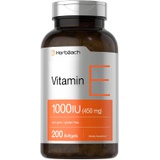 Vitamin E 1000 IU Softgel Capsules 200 Count Non-GMO, Gluten Free, Preservative Free Vitamin E Oil by Horbaach