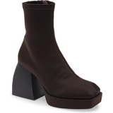Jeffrey Campbell Dauphin Square Toe Boot_DARK BROWN NEOPRENE