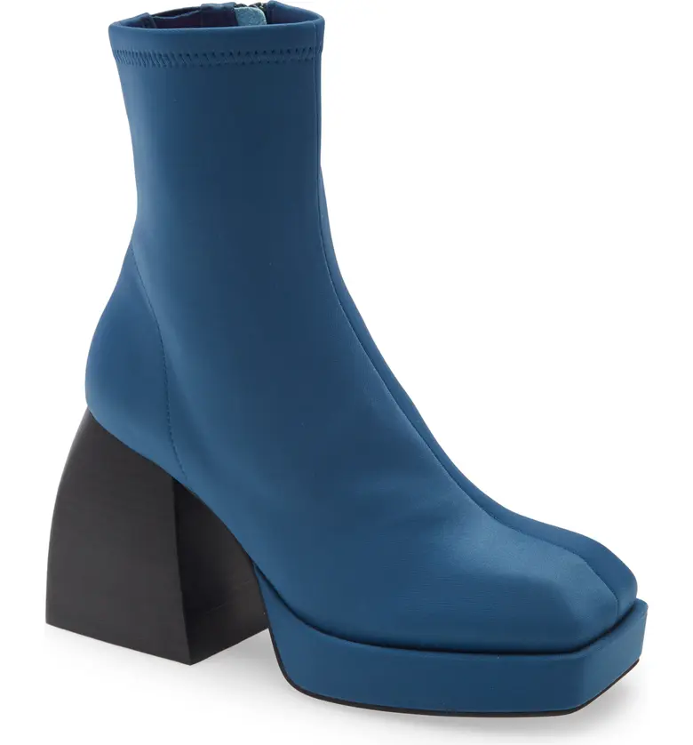 Jeffrey Campbell Dauphin Square Toe Boot_DARK BLUE NEOPRENE