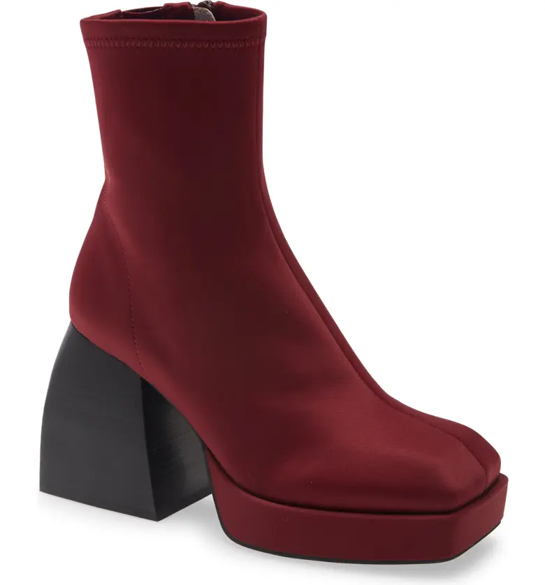 Jeffrey Campbell Dauphin Square Toe Boot_WINE NEOPRENE