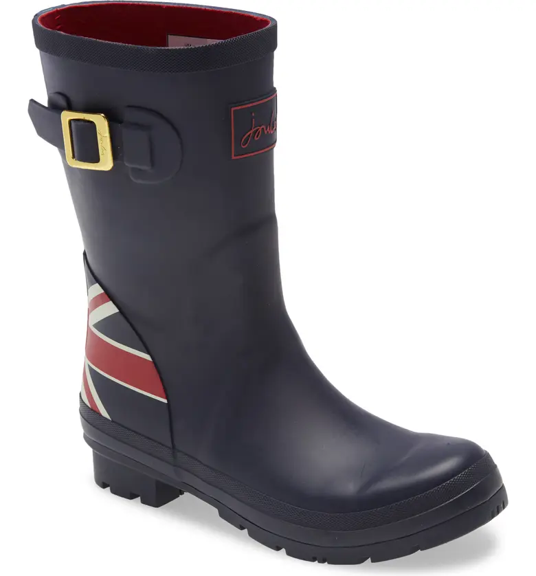 Joules Print Molly Welly Rain Boot_NAVY UNION JACK