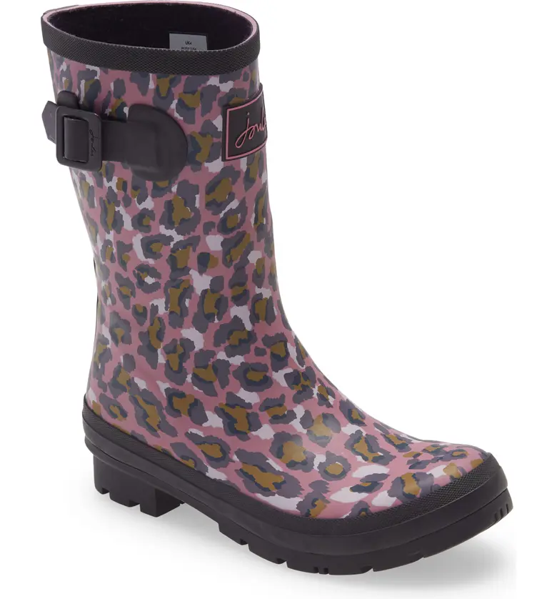 Joules Print Molly Welly Rain Boot_PNKLEOPARD
