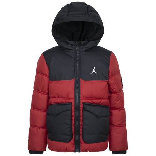 조던 Big Boys Printed Full Zip Hooded Puffer Jacket