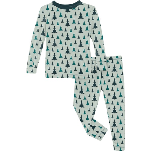  Kickee Pants Kids Long Sleeve Pajama Set (Toddleru002FLittle Kidsu002FBig Kids)