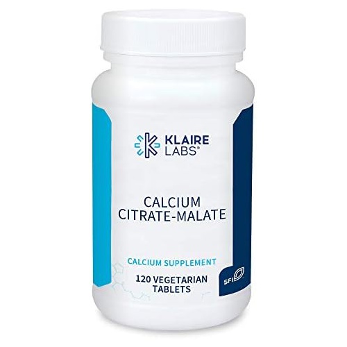  Klaire Labs Calcium Citrate-Malate 250mg - Hypoallergenic Cardiovascular & Bone Health Support Supplement - Highly Bioavailable Form of Calcium for Women & Men (120 Tablets)