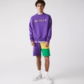 Lacoste Menu2019s Lettered Colorblock Fleece Bermuda Shorts