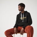 Lacoste Menu2019s Embroidered Lettering Hooded Cotton Fleece Sweatshirt