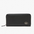 Lacoste Womens Metal Plate Zip Wallet