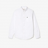 Lacoste Menu2019s Buttoned Collar Oxford Cotton Shirt