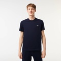Lacoste Menu2019s Regular Fit Logo Stripe T-Shirt