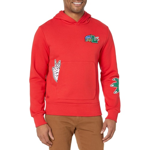 라코스테 Lacoste Croc Icon Heroes Cotton Hoodie Sweatshirt with Patch Details