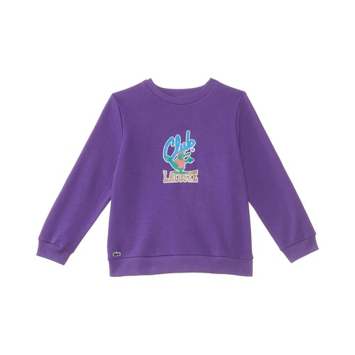 라코스테 Lacoste Kids Club Crew Neck Fleece Sweatshirt (Big Kids)