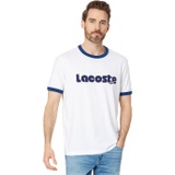 Mens Lacoste Short Sleeve Regular Fit Tee Shirt w/ Large Lacoste Wording