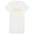 Lacoste Kids Short Sleeve Crew Neck Gradient Lacoste Writing Tee Shirt Dress (Little Kid/Toddler/Big Kid)