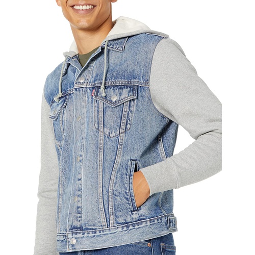 리바이스 Mens Levis Mens Hybrid Hoodie V Trucker