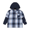 Levis Kids Long Sleeve Hoodie and Flannel Twofer Shirt (Little Kids)