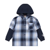 Levis Kids Long Sleeve Hoodie and Flannel Twofer Shirt (Little Kids)