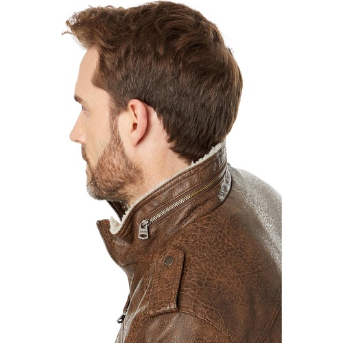 리바이스 Mens Levis Two-Pocket Military Bomber with Sherpa Lining