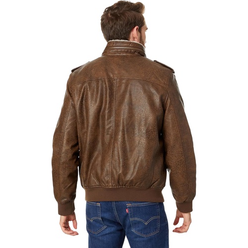 리바이스 Mens Levis Two-Pocket Military Bomber with Sherpa Lining