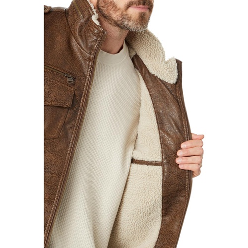 리바이스 Mens Levis Two-Pocket Military Bomber with Sherpa Lining