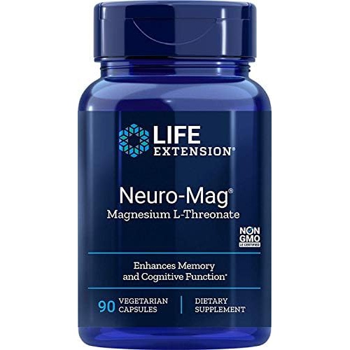  Life Extension Neuro-mag Magnesium L-threonate Dietary Supplements, 90 Capsules, Pack of 2