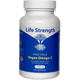Life Strength Vegan Omega-3 Supplement - Marine Algae with DHA & EPA Fatty Acids - Plant-Based Fish Oil Alternative - Carrageenan Free, Sustainable Omega Capsules for Eye, Immune,