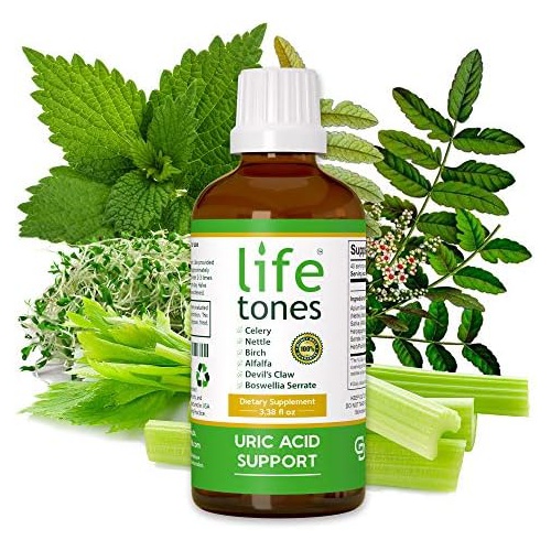  Lifetones Uric Acid Support Liquid for Max Absorption - Natural Joint Health for Men & Women - Herbal Detox Cleanse for Muscle Pain Relief & Flush Kidney - Boost Flexibility - 3.38