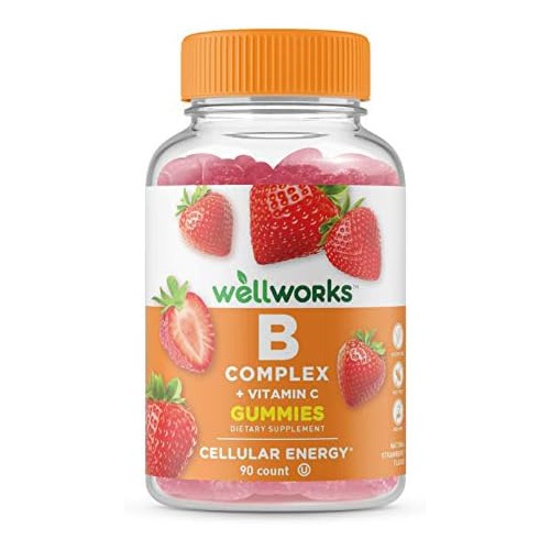  Lifeable Vitamin B Complex with Vitamin C - Great Tasting Natural Flavor Gummy Supplement - with Niacin, Pantothenic Acid, B6, Folic Acid, Biotin, B12 - Energy and Nerve System Sup