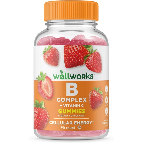  Lifeable Vitamin B Complex with Vitamin C - Great Tasting Natural Flavor Gummy Supplement - with Niacin, Pantothenic Acid, B6, Folic Acid, Biotin, B12 - Energy and Nerve System Sup