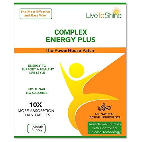  Live To Shine Energy Be Patch - Natural Ingredients for Energy, Alertness and Wellbeing - USA Made