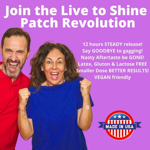  Live To Shine Energy Be Patch - Natural Ingredients for Energy, Alertness and Wellbeing - USA Made