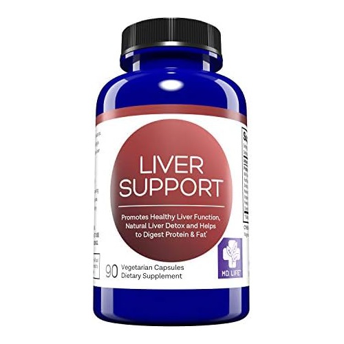  MD.LIFE Liver Support - Supplement With Artichoke, Dandelion, Milk Thistle & Proteolytic Enzymes - Plus Solarplast to Help Digest Proteins